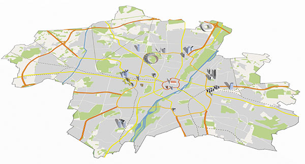 Hochhäuser in München (und mehr landmarks)