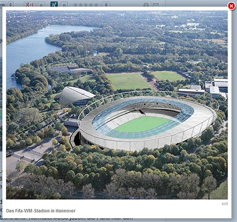 Das Stadion in Hannover - demnächst ...